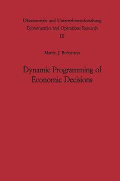 portada dynamic programming of economic decisions (en Inglés)