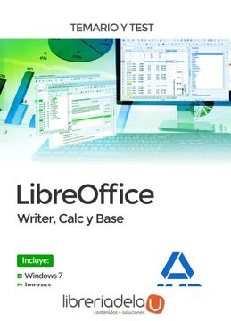 portada Libreoffice: Writer, Calc y Base. Temario y Test
