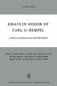 portada essays in honor of carl g. hempel: a tribute on the occasion of his sixty-fifth birthday (en Inglés)