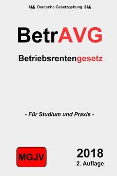 portada BetrAVG: Betriebsrentengesetz (en Alemán)