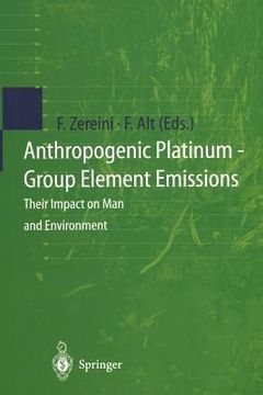 portada anthropogenic platinum-group element emissions: their impact on man and environment (en Inglés)