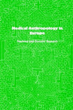 portada medical anthropology in europe: teaching and doctoral research