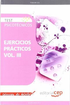 portada Test Psicotécnicos Ejercicios Prácticos Vol. Iii. Colección de Bolsillo (Colección 1178)