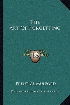 portada the art of forgetting (en Inglés)