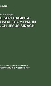 portada Die Septuaginta-Hapaxlegomena im Buch Jesus Sirach (en Alemán)