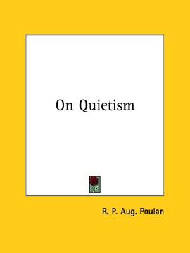 portada on quietism (en Inglés)
