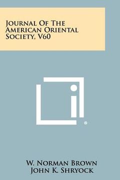 portada journal of the american oriental society, v60 (en Inglés)