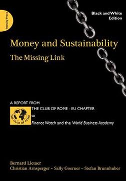 portada money and sustainability: the missing link (black and white edition) (en Inglés)
