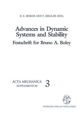 portada advances in dynamic systems and stability: festschrift for bruno a. boley (en Inglés)