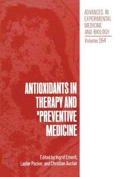 portada Antioxidants in Therapy and Preventive Medicine (en Inglés)