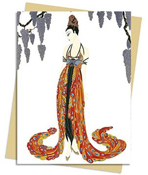 portada Feather Gown (Erté) Greeting Card: Pack of 6 (Greeting Cards) 
