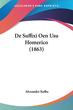 portada De Suffixi Oen Usu Homerico (1863) (en Latin)