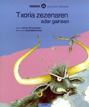 portada Txoria Zezenaren Adar Gainean (en Euskera)