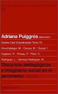 portada discursos pedagogicos e imaginario social tomo 6