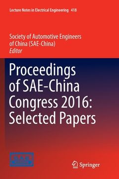 portada Proceedings of Sae-China Congress 2016: Selected Papers (en Inglés)