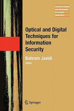 portada optical and digital techniques for information security (en Inglés)