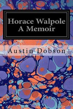 portada Horace Walpole A Memoir (en Inglés)