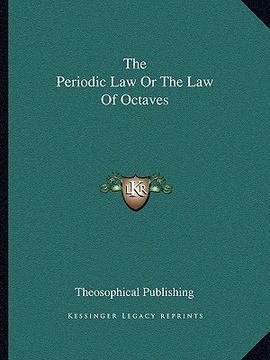 portada the periodic law or the law of octaves (en Inglés)