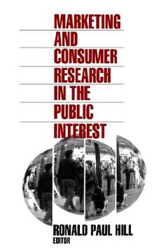 portada marketing and consumer research in the public interest (en Inglés)