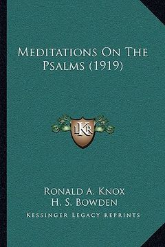 portada meditations on the psalms (1919) (en Inglés)