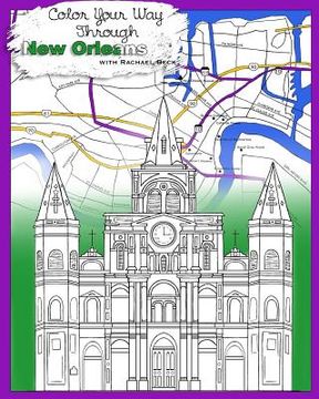 portada Adult Coloring Books: Stress Relieving Relaxation for Grownups and Adults: Color Your Way Through New Orleans With Intricate Designs (in English)