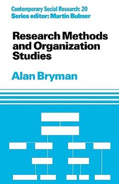 portada research methods and organization studies (en Inglés)
