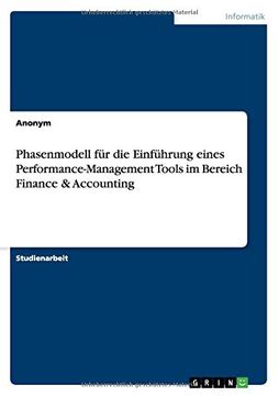 portada Phasenmodell für die Einführung eines Performance-Management Tools im Bereich Finance & Accounting (German Edition)
