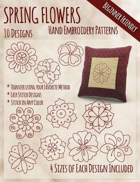 portada Spring Flowers Hand Embroidery Patterns (en Inglés)
