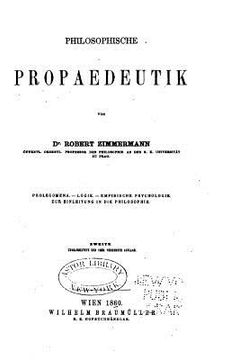 portada Philosophische propaedeutik (en Alemán)