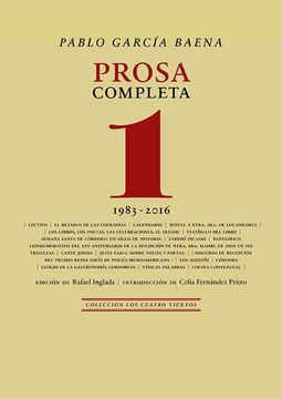 portada Prosa Completa, 1: 1983-2016
