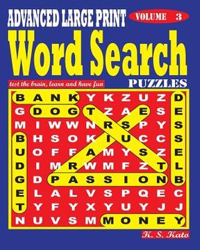 portada ADVANCED LARGE PRINT Word Search Puzzles. Vol. 3 (en Inglés)