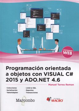 portada Programación Orientada a Objetos con Visual c# 2015 y Ado. Net 4. 6 (in Spanish)