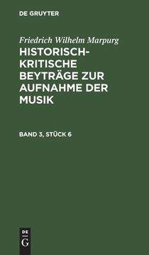 portada Historisch-Kritische Beytrã Â¤Ge zur Aufnahme der Musik (German Edition) [Hardcover ] (en Alemán)