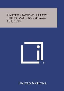 portada United Nations Treaty Series, V41, No. 641-644, 181, 1949 (en Inglés)