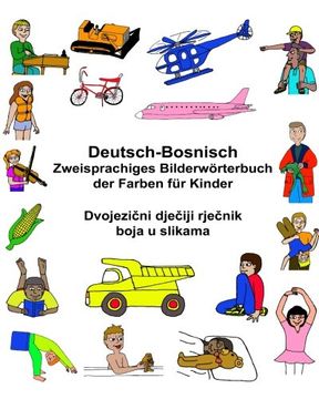 portada Deutsch-Bosnisch Zweisprachiges Bilderwörterbuch der Farben für Kinder (FreeBilingualBooks.com)