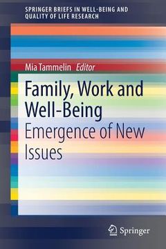 portada Family, Work and Well-Being: Emergence of New Issues (in English)