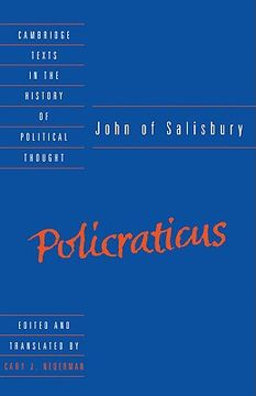 portada John of Salisbury: Policraticus Hardback (Cambridge Texts in the History of Political Thought) (en Inglés)