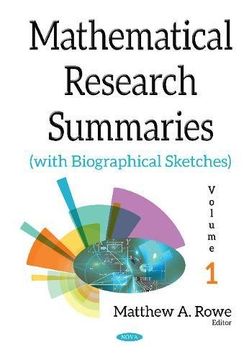portada 1: Mathematical Research Summaries With Biographical Sketches
