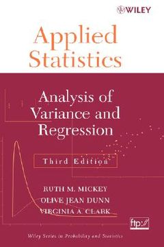 portada applied statistics: analysis of variance and regression (en Inglés)