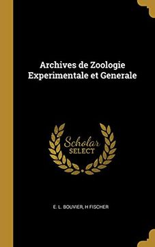 portada Archives de Zoologie Experimentale Et Generale (in French)