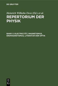 portada Electricität, Magnetismus, Erdmagnetismus, Literatur der Optik (en Alemán)