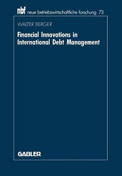 portada Financial Innovations in International Debt Management: An Institutional Analysis (en Inglés)
