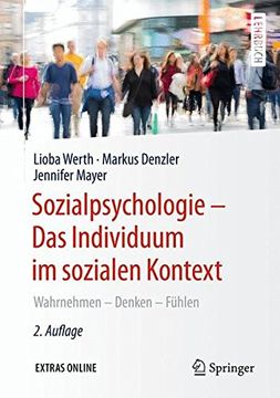 portada Sozialpsychologie – das Individuum im Sozialen Kontext: Wahrnehmen – Denken – Fühlen (en Alemán)