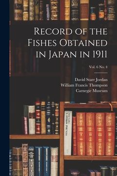 portada Record of the Fishes Obtained in Japan in 1911; vol. 6 no. 4