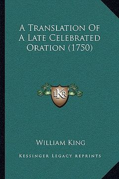 portada a translation of a late celebrated oration (1750)