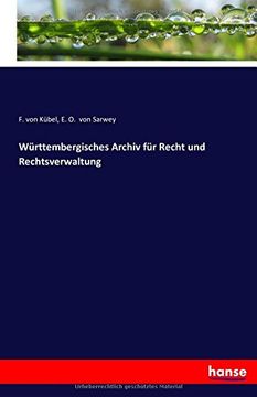 portada Württembergisches Archiv für Recht und Rechtsverwaltung