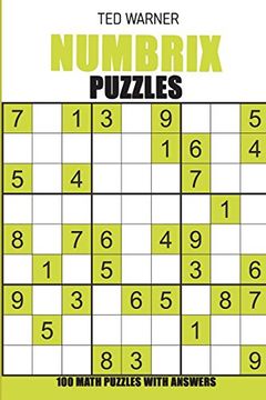 portada Numbrix Puzzles: 100 Math Puzzles With Answers (Math Puzzle Books) (en Inglés)