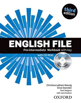 portada English File Third Edition: Pre-Intermediate: Workbook With key and Ichecker 