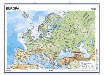 portada Europa, físico / político: Mapas Murales (Cartografía)