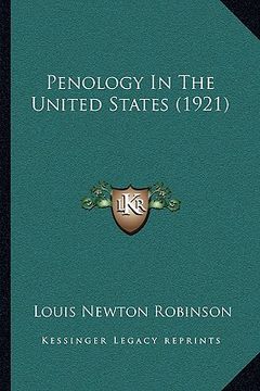 portada penology in the united states (1921) (en Inglés)